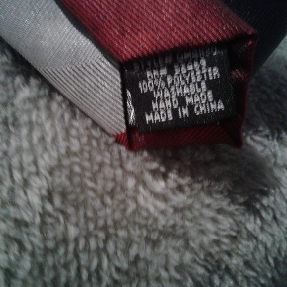 Mens Red and Grey Tie - Picture 4 of 4